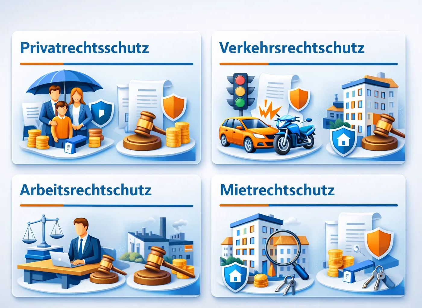 Rechtsschutzversicherung Bausteine im Überblick