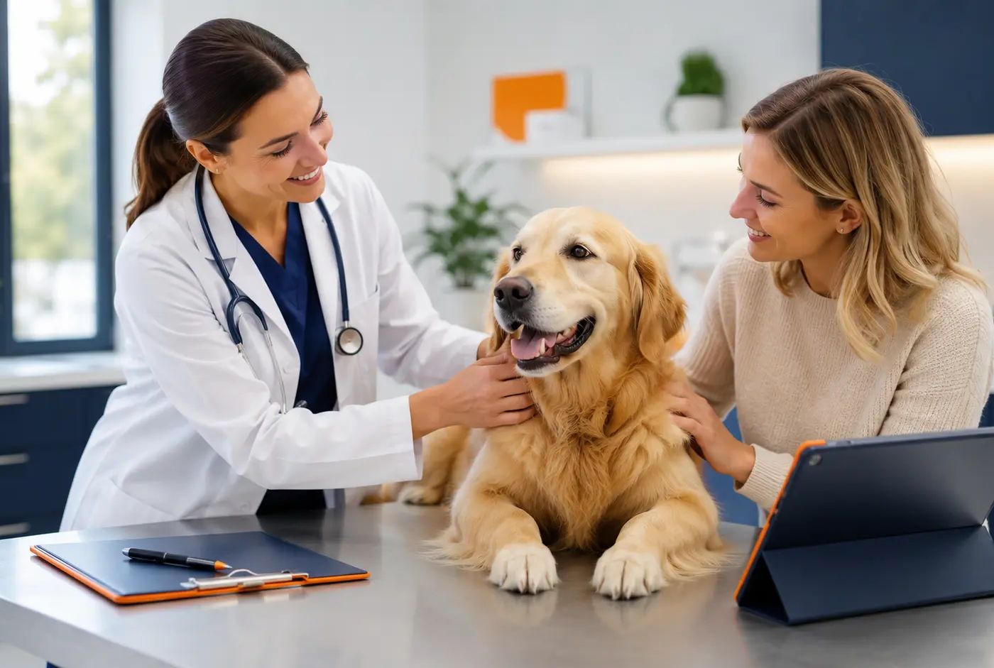 hunde op versicherung ohne wartezeit hero mit hund und tierarzt